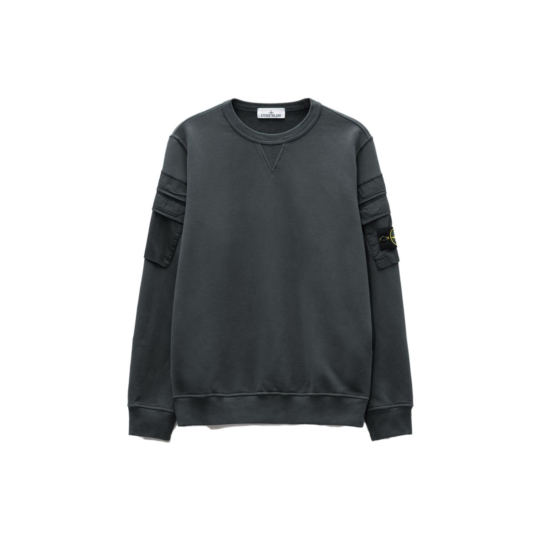 

Stone Island Sleeve Pockets Crewneck Lead Grey Unisex Tops 791560577-V0062 M