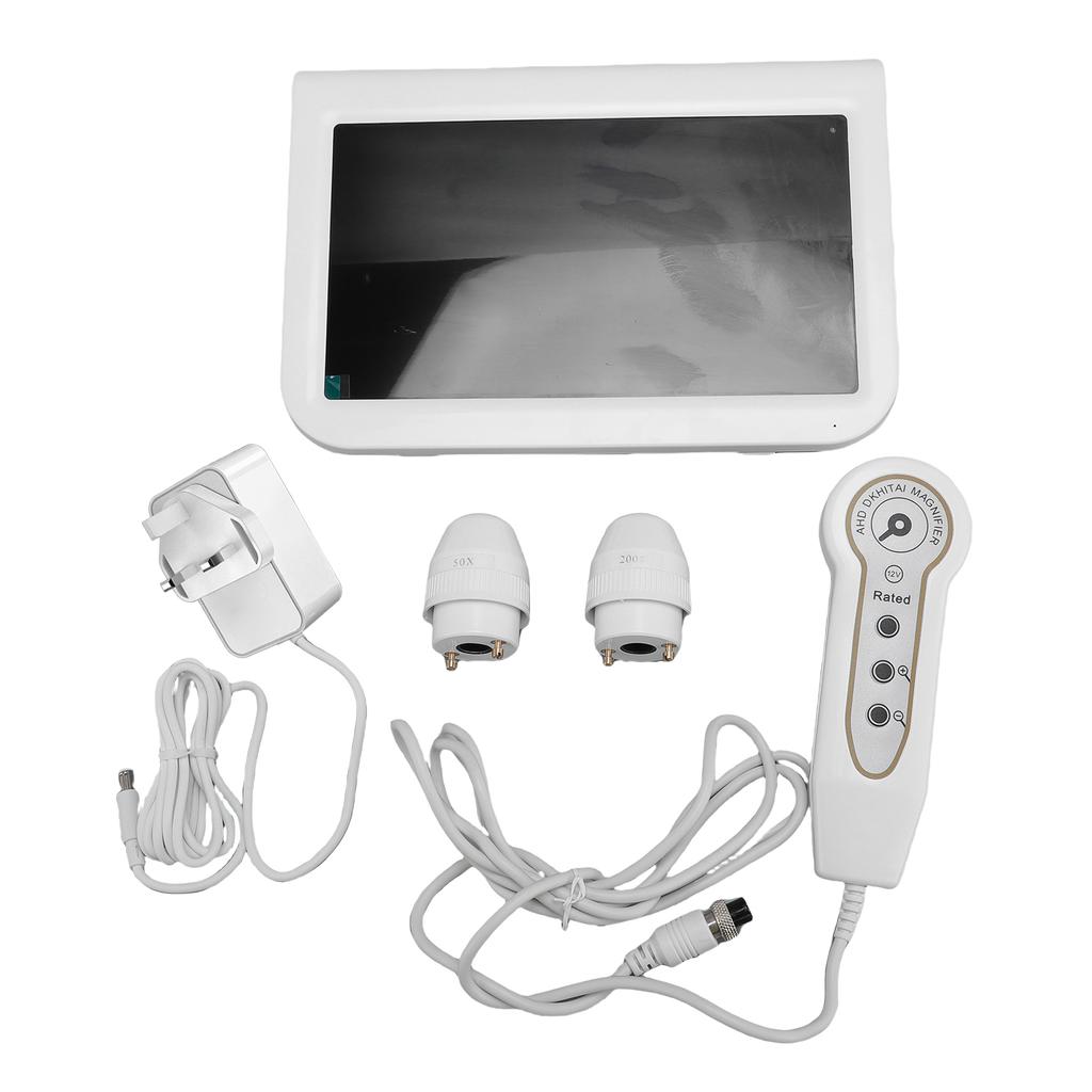 10.2 Inch Skin Scalp Detector Rechargeable 50X 200X Lens Hair Follicle Detector for Nails Hair Skin