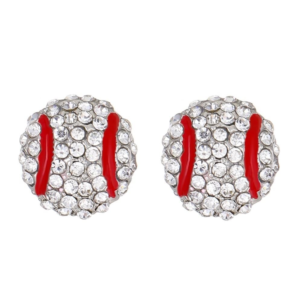 Baseball Softball Sporty Zinc Zinc Alloy Stud Earrings Football Basketball Ear Jewelry Daily Baseball