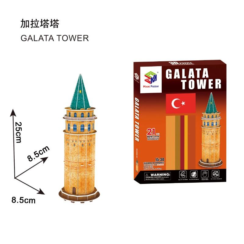 40 Stil Arhitectură Faimoasă în Lume Clădire Model Puzzle 3D Construcție Puzzle 3D Jucării Pentru Copii Cadou de Crăciun