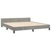 Bed Frame without Mattress Light Grey 160x200 cm Velvet