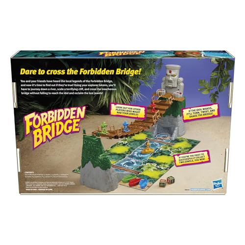 Hasbro Gaming Forbidden Bridge Adventure Board Game for 2-4 Players, Ages 7+