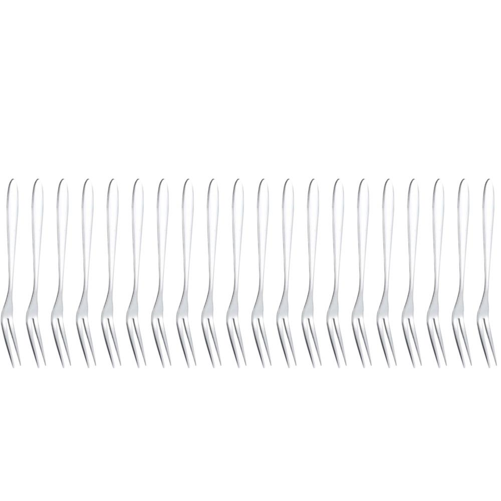 Stainless Steel Fruit Fork Cake Dessert Fruit Picks Mooncake Pick for Parties and Events Party Two-tine Dessert Snack Cake Forks
