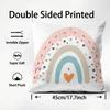 Classic Theme Rainbow Cushion Cover Soft & Easy-Wash Pillow Case – Versatile For Couch, Bed, Travel And Office