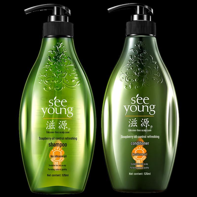 seeyoung Soapberry Oil Control Refreshing Shampoo & Conditioner Set 535ml