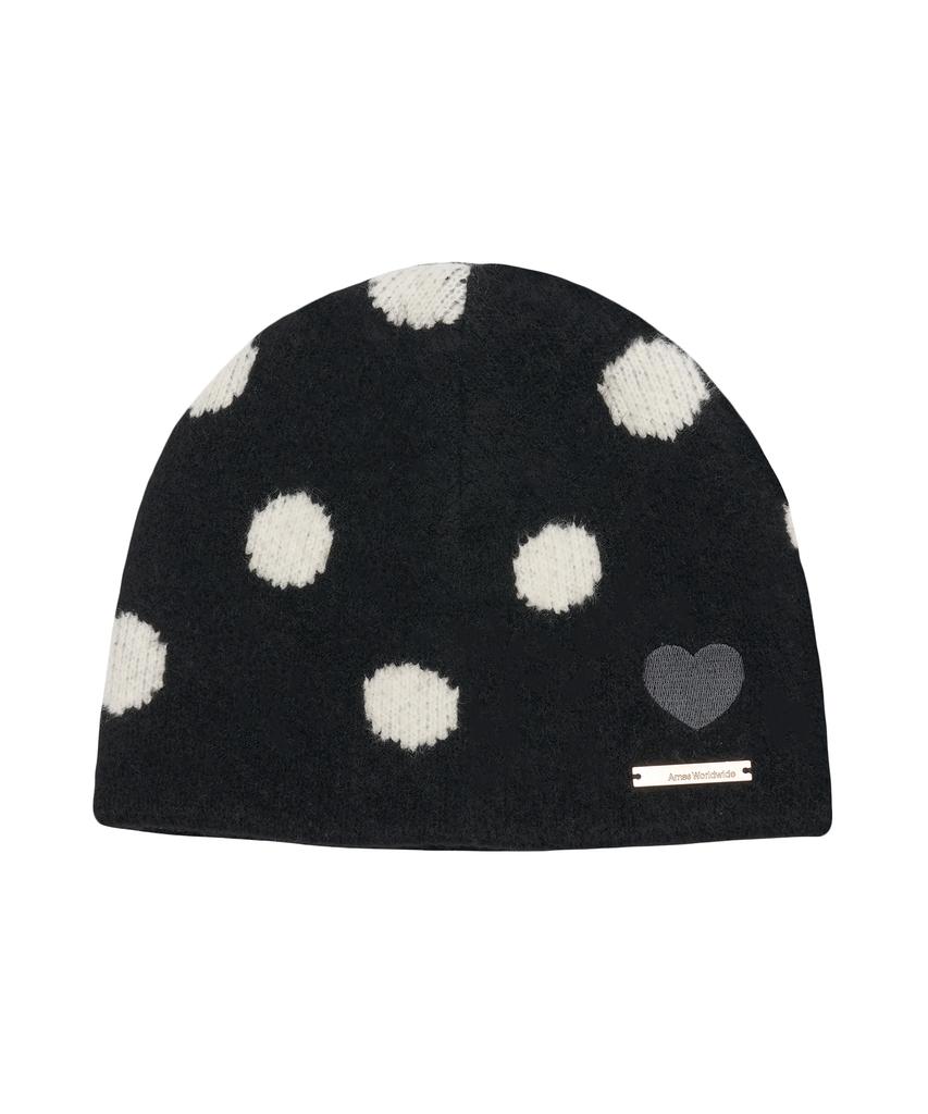 AMES-WORLDWIDE Mohair Pattern Beanie Black