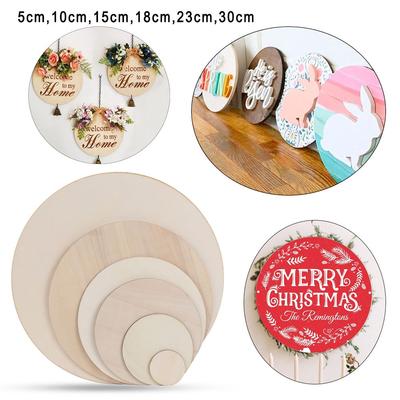 Nieuwe Onafgewerkte Bruiloft Decoratie DIY Schrijven Houten Tags Feestartikelen Blanco Plaquette Ronde Houten Stukken Ornament Houten Cirkels