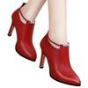 New Autumn Short Boots Sharp Pointed Outdoor Antislip Shoe Trendy Versatile Fashion Boot Comfort Casual Women's Shoes Botas