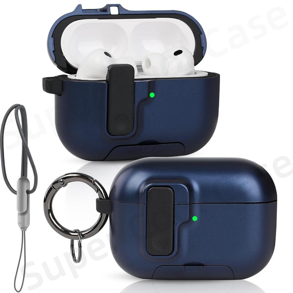 For AirPods Pro 3 Case with Secure Lock For AirPods Pro 3rd Generation Case Protective Cover with Phone Stand For AirPods Pro 3