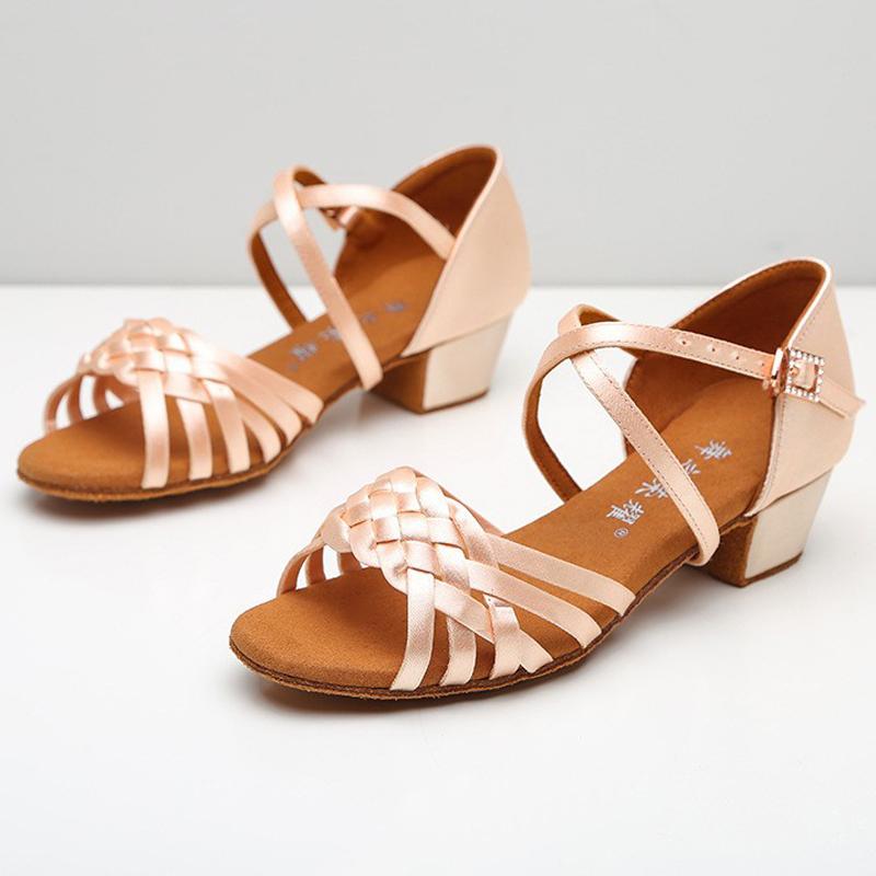 Kinder Latein Tanzschuhe Mädchen Frau Standard Tango Tanzschuhe Großhandel Tanzschuhe Für Mädchen Niedriger Absatz Kinder Salsa Sandalen