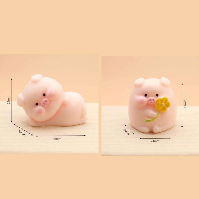 Cagnolino Carino Ornamenti Interno Auto Resina Maialino Rosa Cartone Animato Giocattolo Decorazione Cruscotto Ufficio Giardino Collezione Regalo Bambino Decorazione Auto