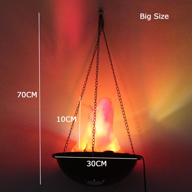 Halloween Simulation Brazier Decoration Electirc LED Flame Light Fake Fire Burning Props Haunted House Bar Shop Home Party Decor