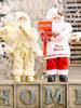 1pc Festive 12-inch Classic Santa Claus Statue: Golden and Silver White Christmas Decorations for Home, Kitchen, Hotel, and Offi