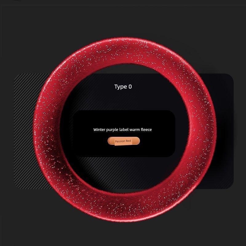 Car Steering Wheel Cover Winter Plush Suitable for Haval Big Dog, Haval Second Generation Big Dog, Non-Slip and Warm for Winter, Men's