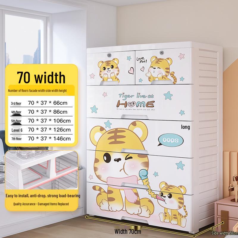 Sturdy 5-Drawer Baby Wardrobe & Toy Organizer