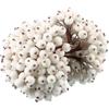 Mini Artificial Frosted Berry Stamen Christmas Double Head Holly Berries Fake Flowers Bouquets DIY Wreath Xmas Party Decoration