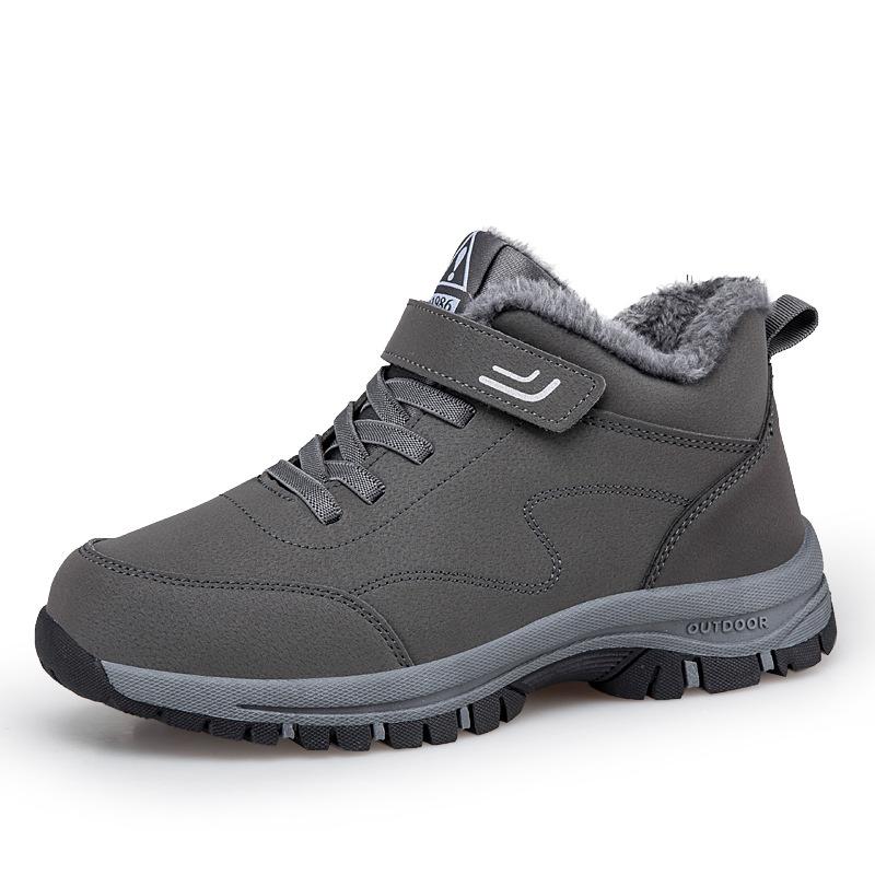 Large Size Winter Cotton Shoes Snow Boots Short Boots Medium Thickened Velvet Warm Walking Shoes