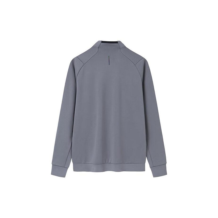 Anta Plain Zip Hoodie Men Hoodies Smoke-Blue-Gray 952337708-1