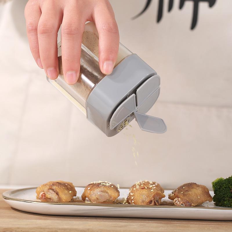 4-in-1 Kitchen Spice Container Set: Seasoning Box, Salt/Oil Jar, Spice Sprinkler, Seasoning Bottle.