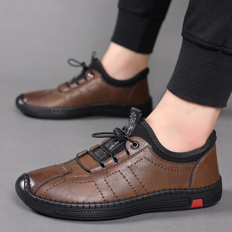 Leather Shoes Men's Soft Leather Soft Sole Soft Surface 2025 New Autumn Breathable Men's Casual Shoes Leather Shoes