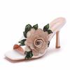 Plus Size 35-42 Shoes for Women 2025 Summer Fashion Women Super High Heel Casual Slip On Sandals Embroidery Sandalias Mujer