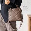 VITAFELICE Quilted 2-Way Tote Bag for Women (inb-10087p) (Mocha)