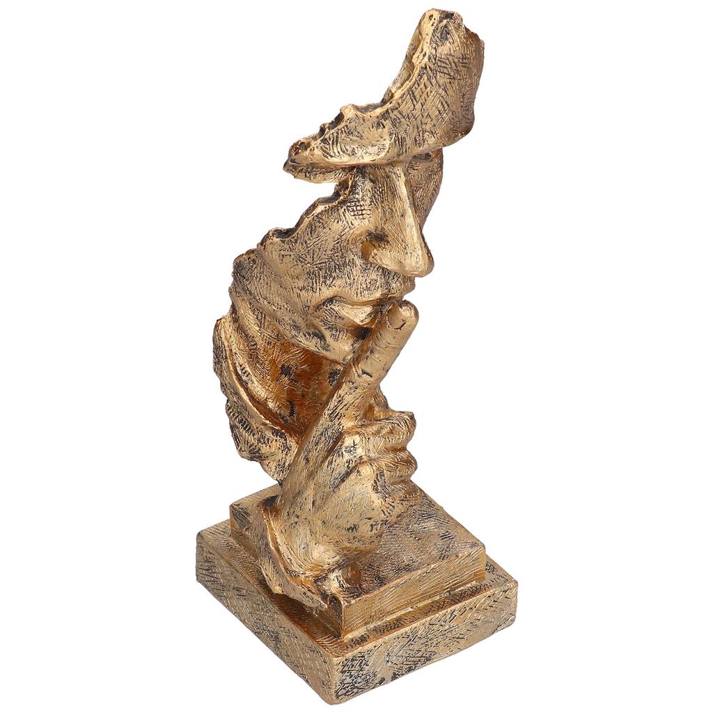 Keep Silence Statue Interesting Unique Appearance Fine Workmanship Vivid Beautiful Thinker Statue