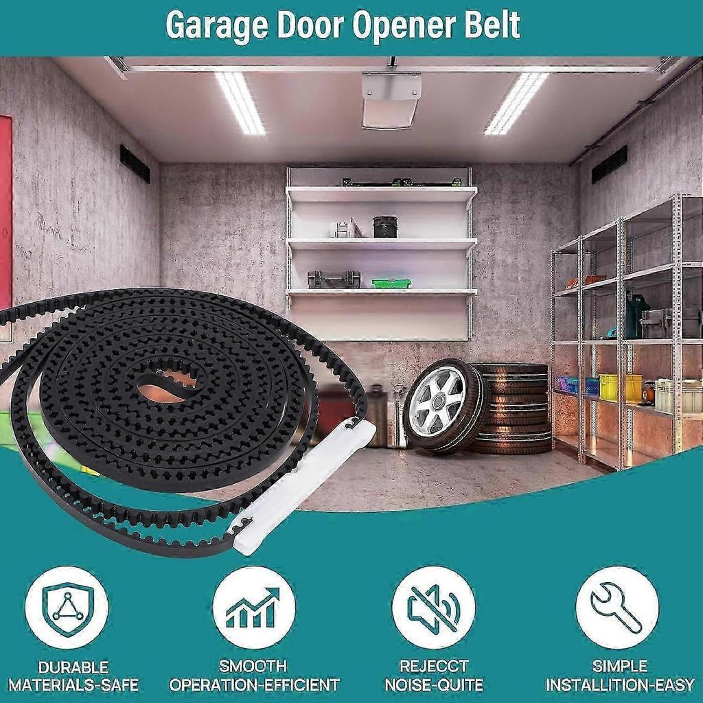 Garage Door Opener Belt 37561s.s Replacement For Genie 8ft Doors, Steelreinforced 245in Length  WSLIHV
