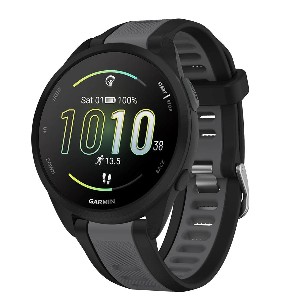 20mm Quick Release Two-Tone Silicone Band For Garmin Watch Sports Strap Bracelet