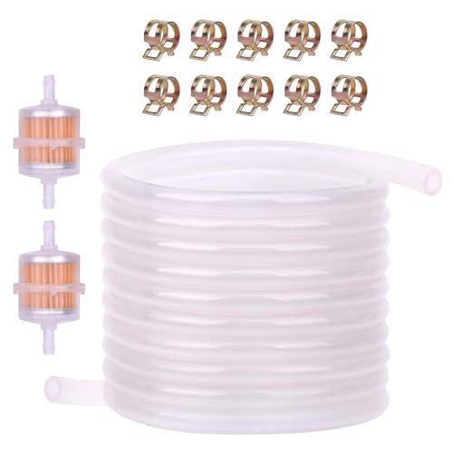 

YS-TM Мотоциклетний паливний шланг Бензиновий шланг Внутрішній діаметр 5 мм 3 м Термостійкий Маслостійкий Стійкий до тиску Гумовий шланг Паливний шланг Підходить для