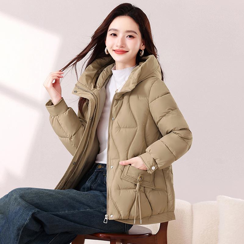 Women's short cotton-padded clothes, winter foreign style, high-end hooded and thin, thickened warm cotton-padded jacket ins jacket tide