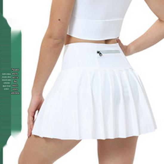 Quick-Drying Pleated Sports Skirt for Outdoor Activities: Sunscreen Protection for Badminton, Tennis, Golf, Running, and Yoga.