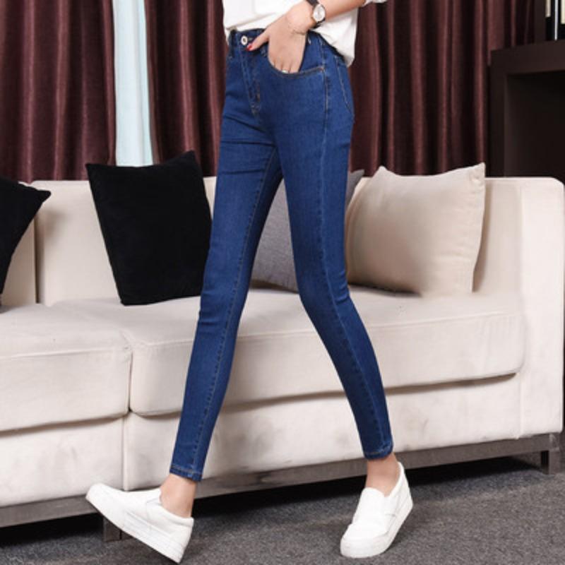 High-waisted velvet jeans for women in winter, new thickened pants with velvet m catties