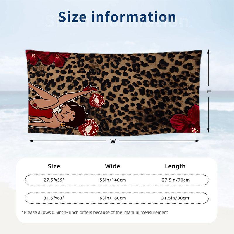 Large Beach Towel Quick Dry Absorbent Towel For Beach IndoorBetty Boop