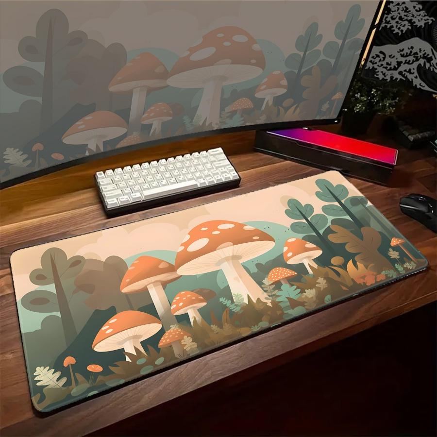 NonSlip Large Mouse Pad Cute Gaming Desk Setup Pads White Accessories Big White Mousepads Rubber HD X Kawaii Desk Mats