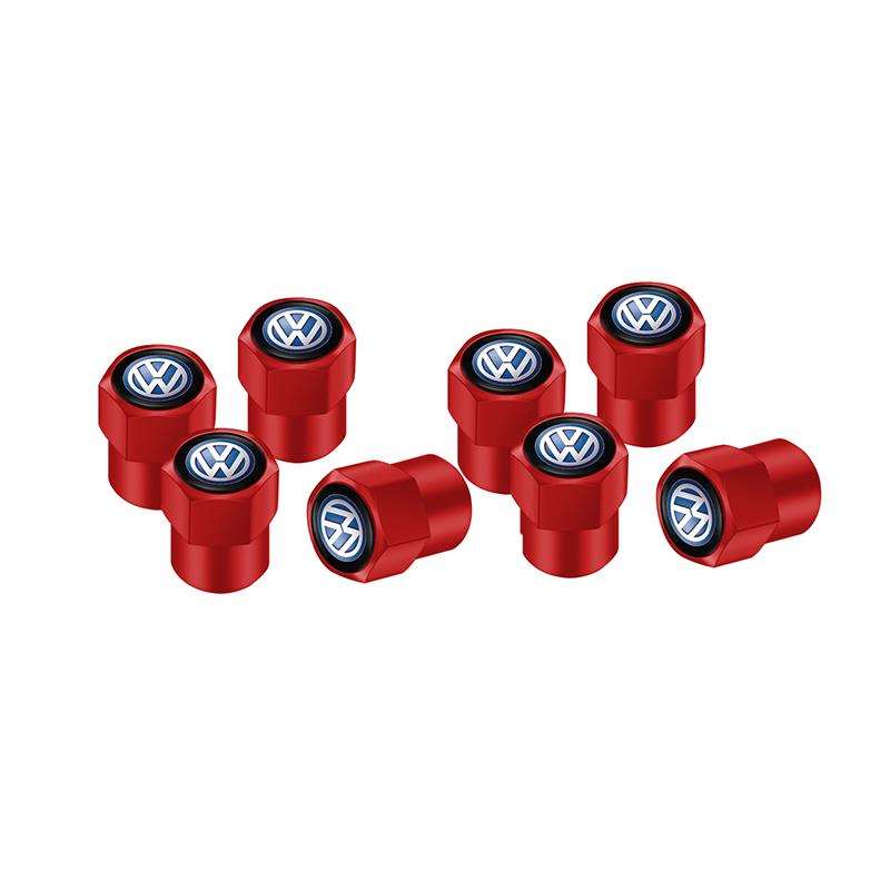 4/8Pcs Metal Car Wheel Tire Valve Caps Stem Case Cover For VW GTI Polo Golf Passat Tiguan Arteon Touareg CC Taigo Caddy Jetta T-