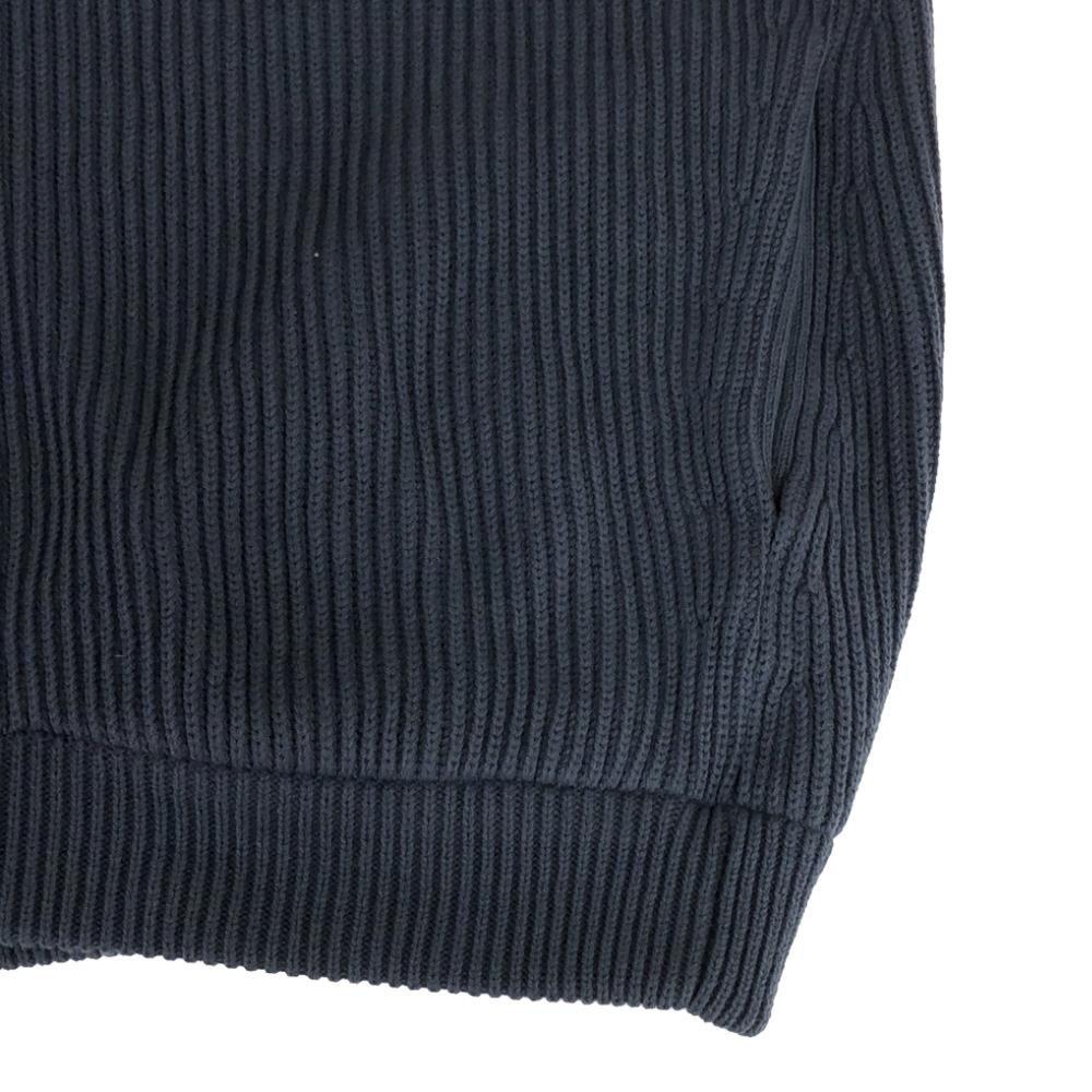 Crepuscule Made In Japan Long Sleeve Cotton Knit Jacket 1 Blue Sweater Men's Used
