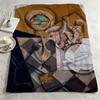 Art JJuan Griss Throw Warm Soft Flannel Blanket Multiuse for Sofa Bed Camping Travel Nap