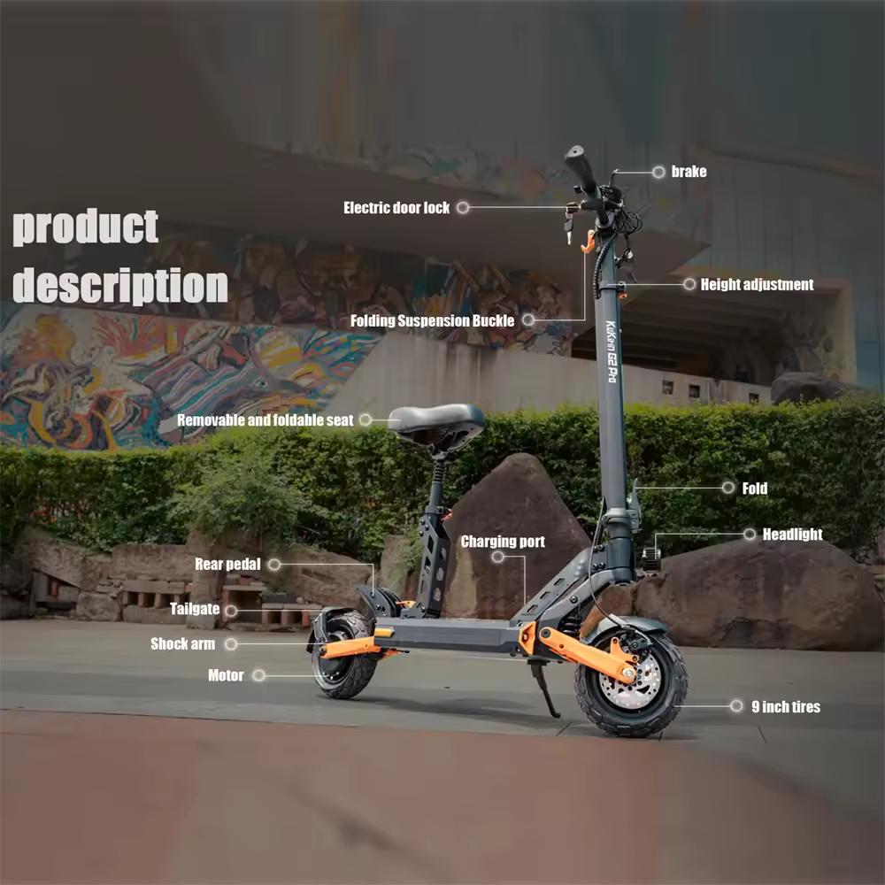 2026 Magazzino UE KUKIRIN G2 PRO Monopattino Elettrico per Adulti Motore 600W Batteria 48V 15.6AH Velocità Massima 50KM/H Autonomia 55KM Pieghevole Kick