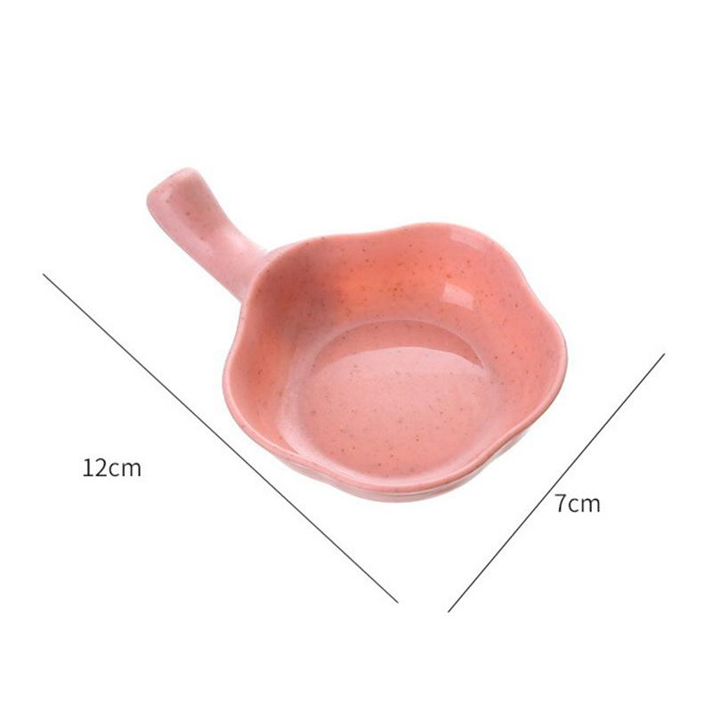 Kitchen Multifunctional Seasoning Dish Wheat Straw Seasoning Dish With Handle