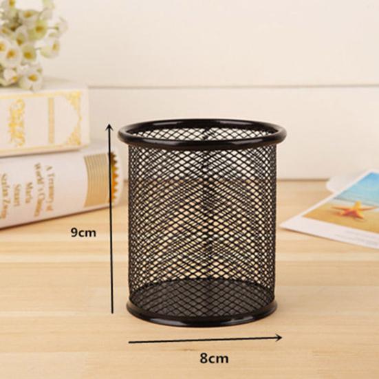 Round Mesh Pencil Pen Stationery Holder Container Organizer Office Supplies