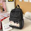 Schoolbag Korean version ins storm point backpack female simple small fresh cute pain bag large capacity junior high school student schoolbag