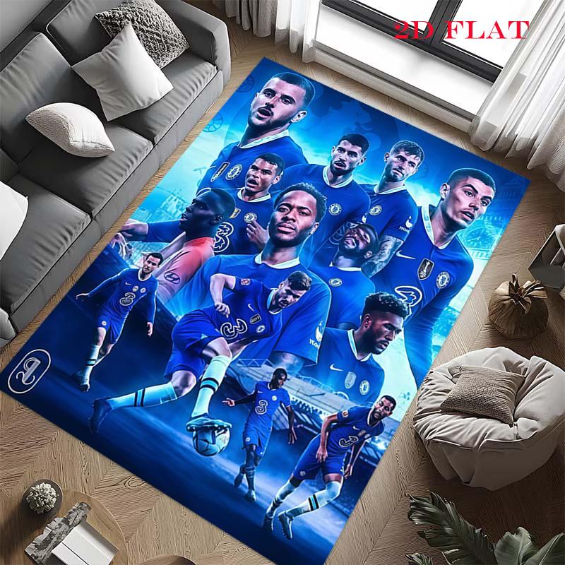 Chelsea FC poster Carpet Rug for Living Room Bedroom Home Sofa Decoration,Kids play Nonslip Floor Mat