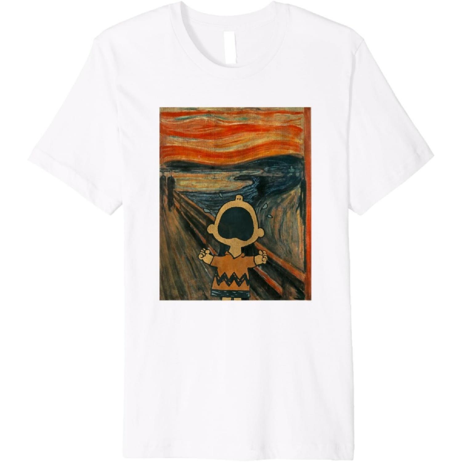 Peanuts Charlie Brown Scream Artsy Premium T-Shirt S
