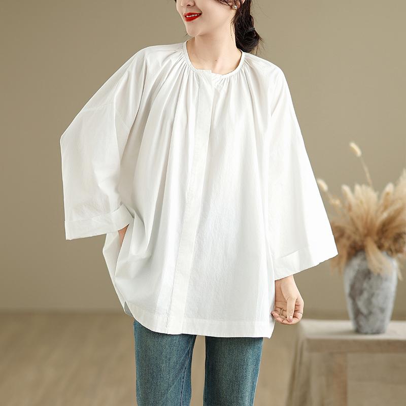 

Dimanaf 2025 Плюс Размер Лето Хлопок Футболка Женская O-образный вырез Повседневные Свободные Базовые Топы Новые Футболки L белый