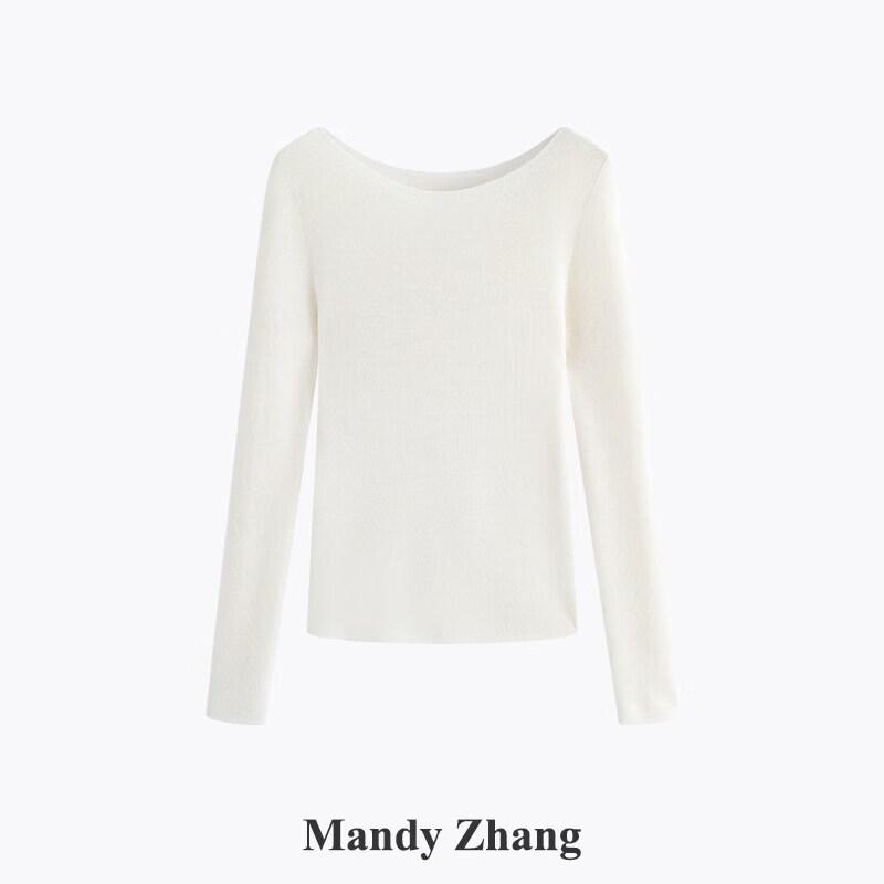 Suéter Tricotado de Lã Merino Feminino Mandy Zhang