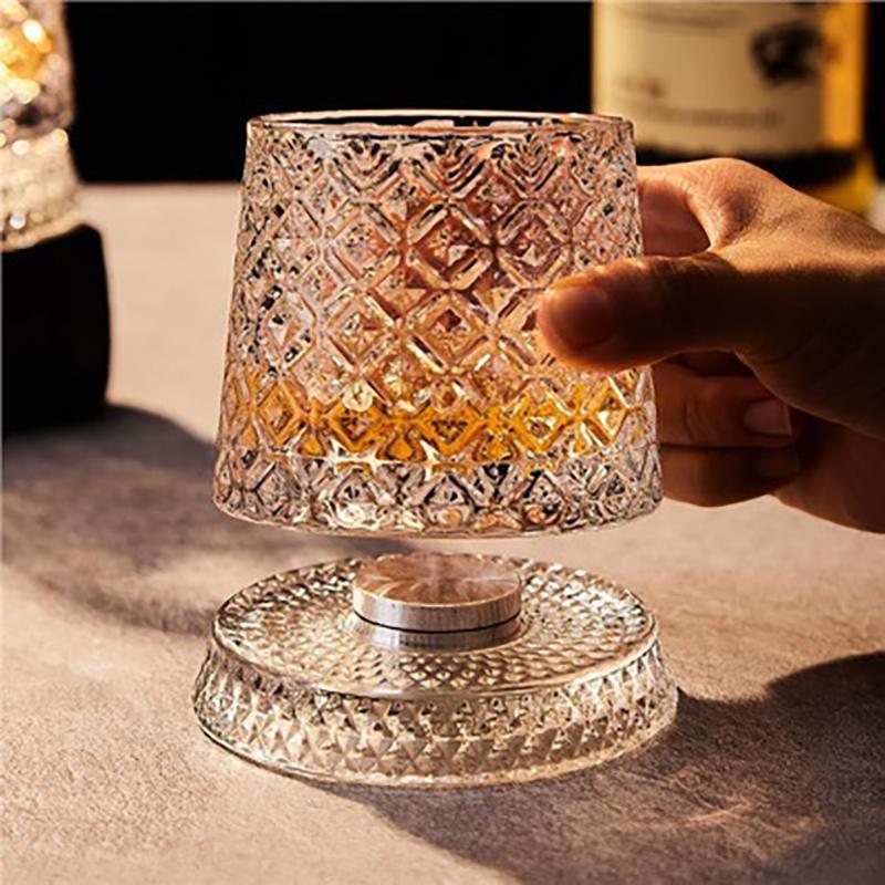 Coffee Cups Wine Glasses Whiskey Glasses Rotatable Crystal Glass Tea Cups Clear And Durable
