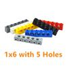 Compatible Assembles Particles 3894 1x6 With 5 Holes Perforated Bricks Long Beam Building Blocks Educational Toys For Children