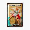 Beer poster on the wall, metal plaque 20x30cm