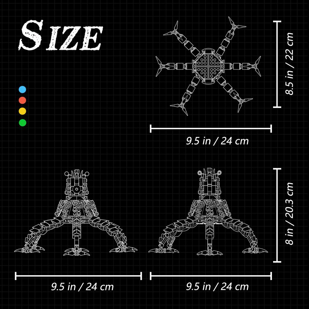 Classic Guardian Building Blocks Set for Zeldaed Update Multi Foots Monster Bricks Assembly Toys Children Education Puzzle Gift